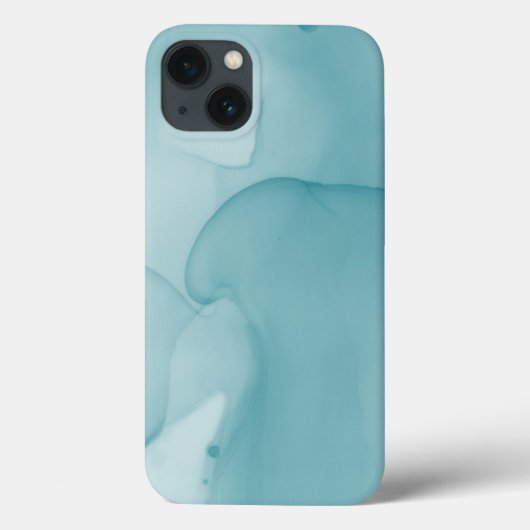 Coques Case-Mate iPhone Aquarelle bleu contemporain Encre d'alcool (Verso)