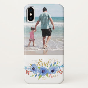 Case-Mate iPhone Case Aquarelle bleu et humble photo personnalisée