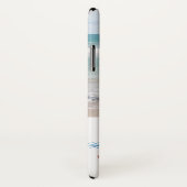 Coques Case-Mate iPhone Aquarelle bleu et humble photo personnalisée (Dos/Droite)