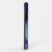 Coques Case-Mate iPhone Aquarelle Bleu Initiales et Moto (Dos/Droite)