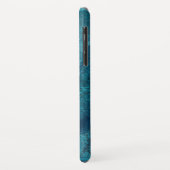 Coques Case-Mate iPhone Aquarelle bleu moderne Monogramme Abstrait (Dos/Gauche)