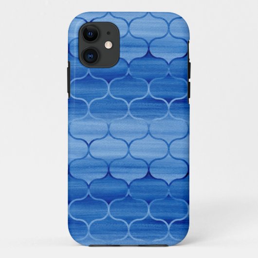Coques Case-Mate iPhone Aquarelle bleu peint Conception d'oignon (Dos)