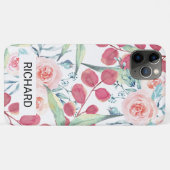 Coques Case-Mate iPhone Aquarelle bleu rose (Dos (Horizontal))