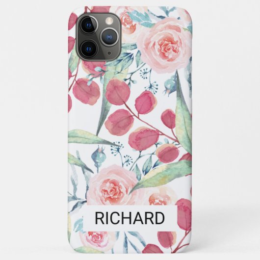 Coques Case-Mate iPhone Aquarelle bleu rose (Dos)