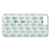 Coques Case-Mate iPhone Aquarelle bleu/Turquoise Grand Motif Raindrop (Dos (Horizontal))