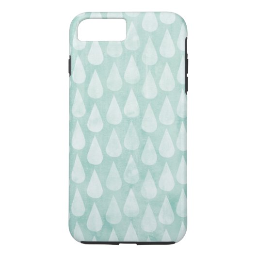Coques Case-Mate iPhone Aquarelle bleu/Turquoise Motif Raindrops (Dos)