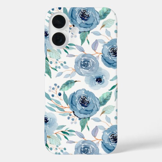 Coques Case-Mate iPhone Aquarelle bleu vert (Verso)