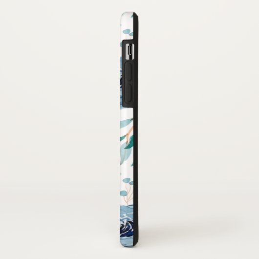 Coques Case-Mate iPhone Aquarelle bleu vert (Dos/Gauche)