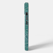 Coques Case-Mate iPhone Aquarelle Bleu Vert Turquoise Tropical Feuille Mot (Verso / Gauche)