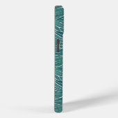 Coques Case-Mate iPhone Aquarelle Bleu Vert Turquoise Tropical Feuille Mot (Verso / Droite)