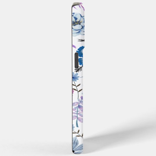 Coques Case-Mate iPhone Aquarelle bleu vibrant rose pâle (Verso / Droite)