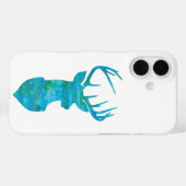 Coques Case-Mate iPhone Aquarelle bleue Cerf Silhouette (Verso (horizontal))