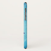 Coques Case-Mate iPhone Aquarelle bleue gaie personnalisée (Dos/Gauche)