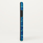 Coques Case-Mate iPhone Aquarelle bleue Motif vert (Dos/Droite)