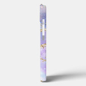 Coques Case-Mate iPhone Aquarelle bleue Parties scintillant or Agate perso (Verso / Gauche)