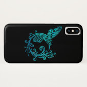 Coques Case-Mate iPhone Aquarelle bleue Stylisée (Dos (Horizontal))