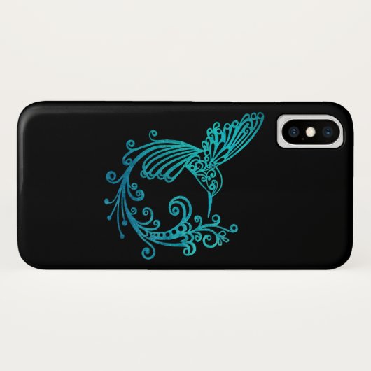 Coques Case-Mate iPhone Aquarelle bleue Stylisée (Dos (Horizontal))