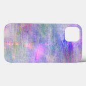 Coques Case-Mate iPhone aquarelle bleue transparente, rose arrière - plan (Verso (horizontal))