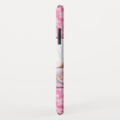 Coques Case-Mate iPhone Aquarelle Blossom rose Monogramme photo (Dos/Droite)