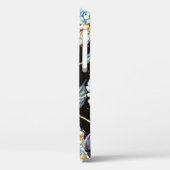 Coques Case-Mate iPhone Aquarelle Blue Hydrangea : Motif foncé sans couleu (Verso / Gauche)