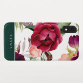 Coques Case-Mate iPhone Aquarelle Bohème motif floral (Dos (Horizontal))