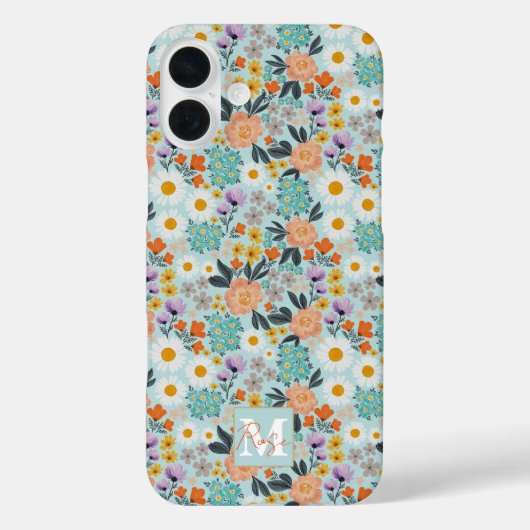 Coques Case-Mate iPhone Aquarelle Boho Floral (Verso)