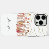 Coques Case-Mate iPhone Aquarelle Boho Hippie Plume Tribal iPhone (Verso (horizontal))