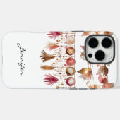 Coques Case-Mate iPhone Aquarelle Boho Leaf Feather Indian iPhone (Verso (horizontal))