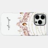 Coques Case-Mate iPhone Aquarelle Boho Leaf Native American iPhone (Verso (horizontal))