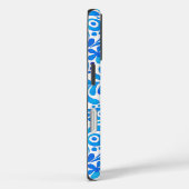 Coques Case-Mate iPhone Aquarelle botanique Bleu et Blanc (Verso / Droite)