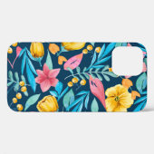 Coques Case-Mate iPhone Aquarelle botanique : fleurs, ornement feuille. (Verso (horizontal))
