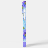 Coques Case-Mate iPhone Aquarelle Bush Fleur sauvage bleu romantique (Verso / Gauche)