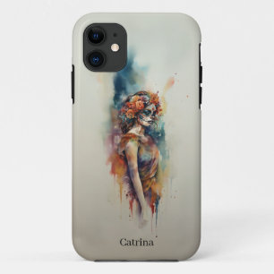 Case-Mate iPhone Case Aquarelle Catrina Dia de los Muertos Crâne de Sucr