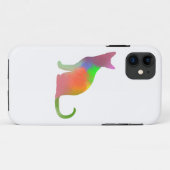 Coques Case-Mate iPhone Aquarelle Chat Silhouette (Dos (Horizontal))