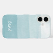 Coques Case-Mate iPhone Aquarelle Ciao Aqua Dégradé (Verso (horizontal))