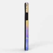 Coques Case-Mate iPhone Aquarelle Ciel Bleu Nuages Monogramme Personnalisé (Dos/Droite)