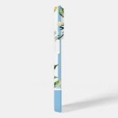 Coques Case-Mate iPhone Aquarelle Citron Bleu Bleu Blancs (Verso / Droite)