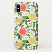 Coques Case-Mate iPhone Aquarelle Citrons, Oranges et Motif de pamplemouss (Dos)