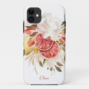 Case-Mate iPhone Case Aquarelle Citrus Floral avec votre nom
