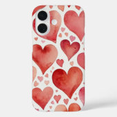 Coques Case-Mate iPhone Aquarelle Coeurs d'amour (Verso)