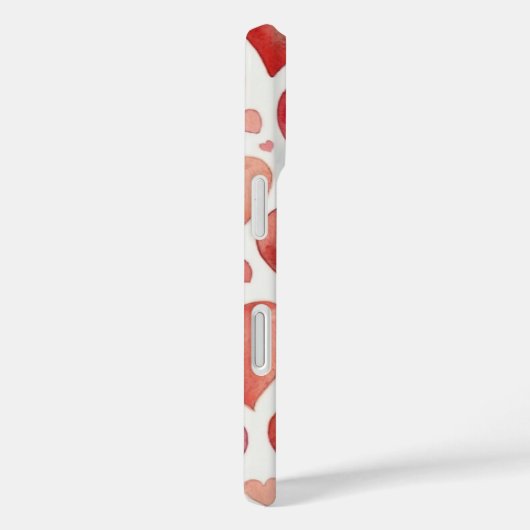 Coques Case-Mate iPhone Aquarelle Coeurs d'amour (Verso / Droite)