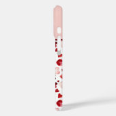 Coques Case-Mate iPhone Aquarelle Coeurs rouges Saint Valentin Monogrammé (Verso / Gauche)
