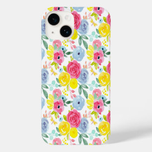 Coque Pour iPhone 14 Aquarelle colorée brillante Motif floral