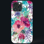 Case-Mate iPhone Case Aquarelle colorée Motif floral<br><div class="desc">Design élégant et féminin,  ce design floral populaire présente des fleurs d'aquarelle en rose,  violet et blues. Vous serez fiers de vous montrer votre téléphone avec ce coque plein de vie !</div>
