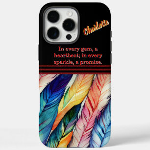 Coques iPhone 16 Pro Max Aquarelle colorée plumes en harmonie