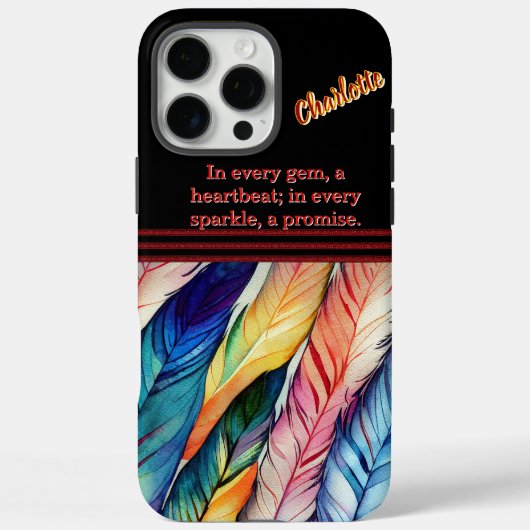 Coques Case-Mate iPhone Aquarelle colorée plumes en harmonie (Verso)