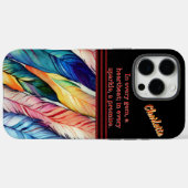 Coques Case-Mate iPhone Aquarelle colorée plumes en harmonie (Verso (horizontal))