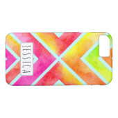Coques Case-Mate iPhone Aquarelle colorée rayures géométriques tendance (Dos (Horizontal))