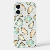 Coques Case-Mate iPhone Aquarelle côtière huître et Motif Pearl (Verso)