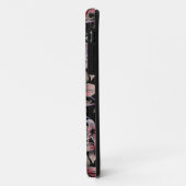 Coques Case-Mate iPhone Aquarelle Crimson sur noir (Dos/Gauche)